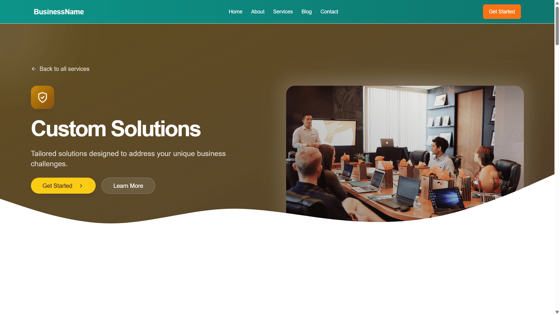 Business Website screenshot
