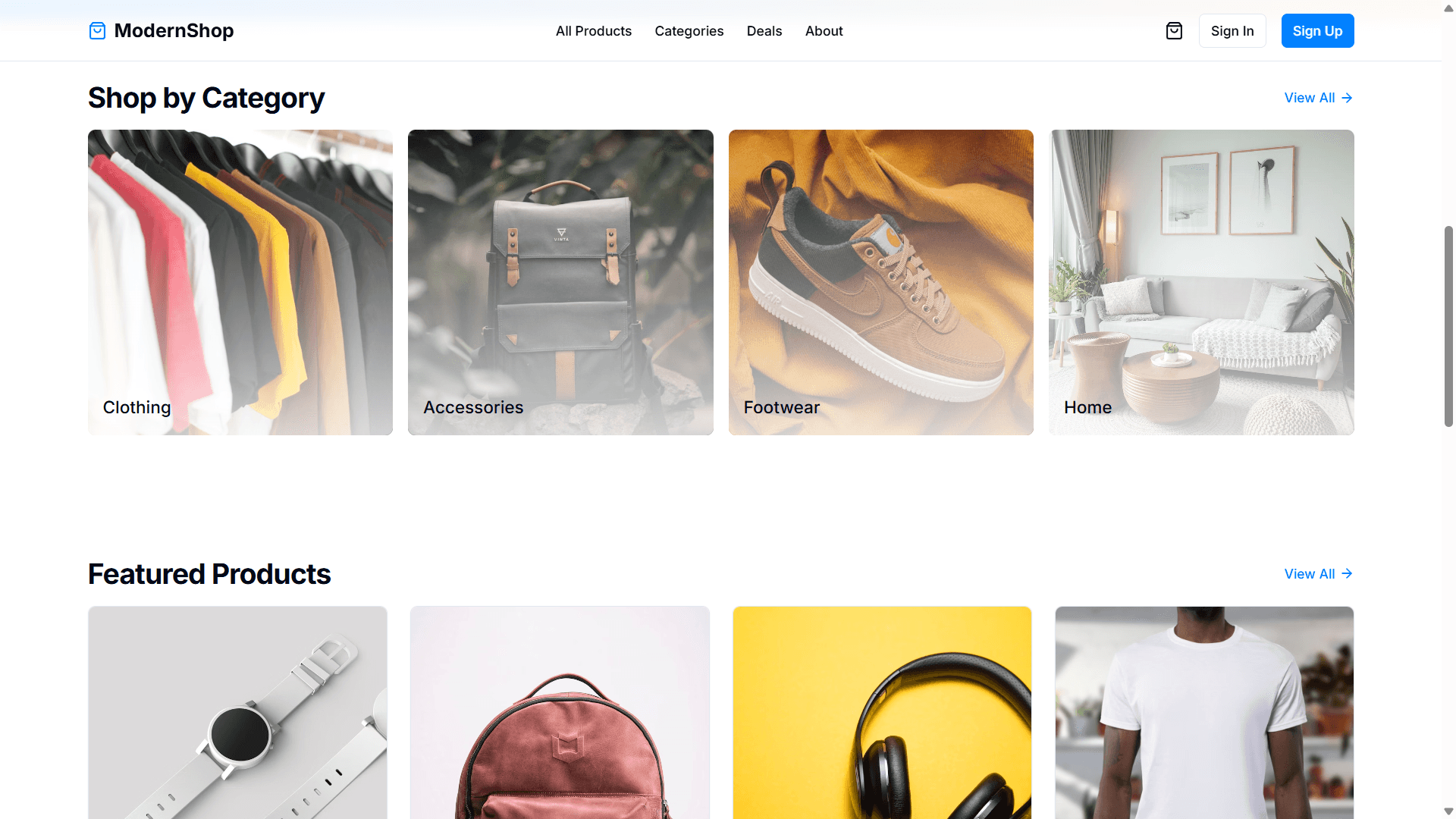 Modern Shop screenshot