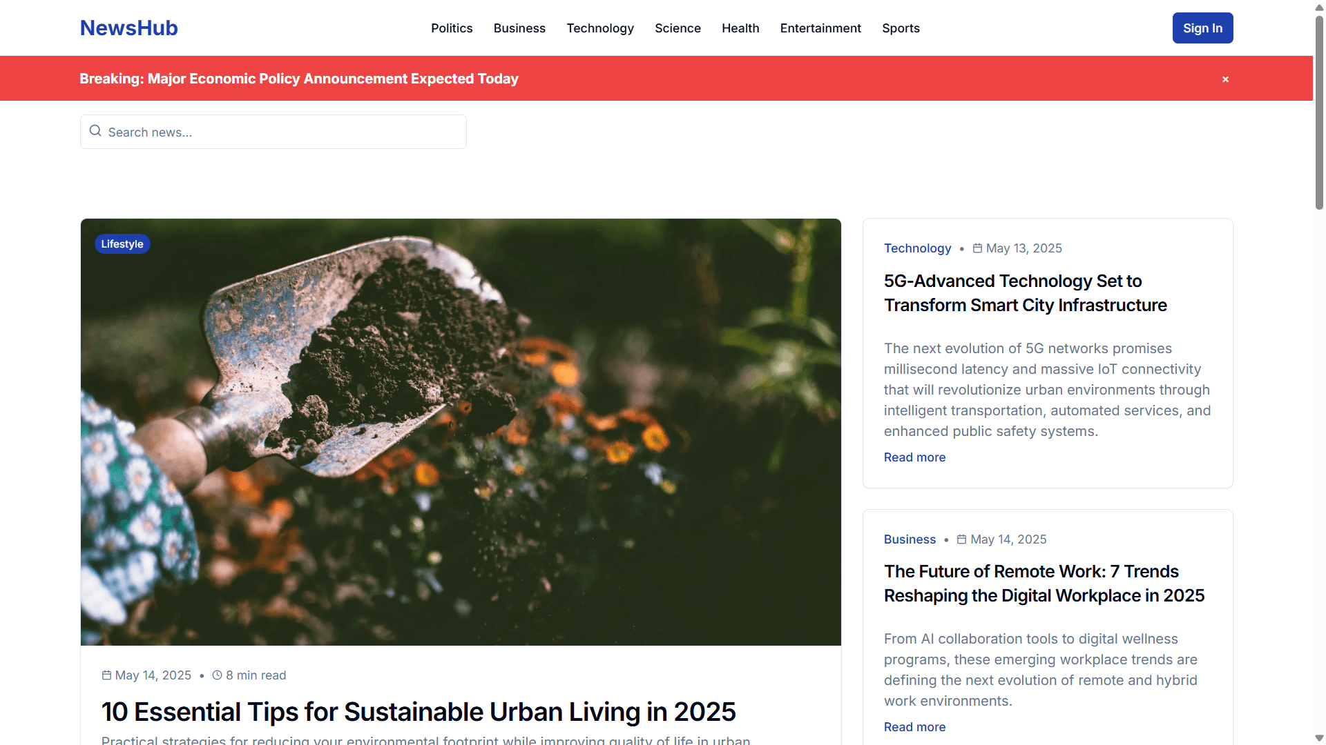 News Hub screenshot